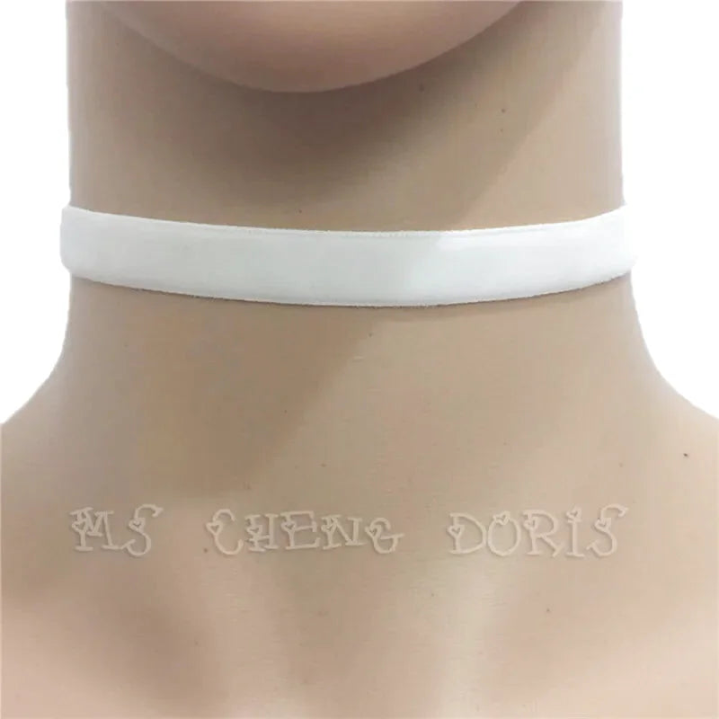 Choker Velours Blanc