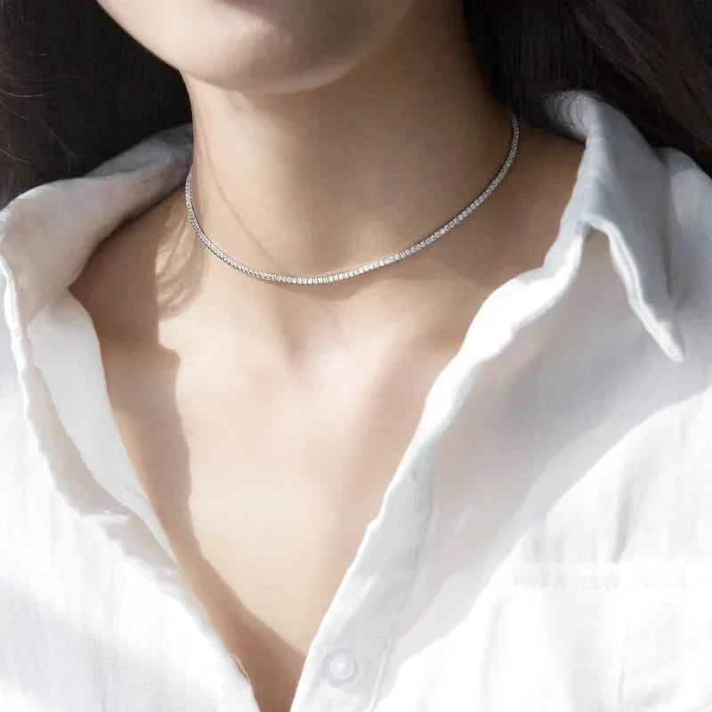 Collier Argent Femme Ras De Cou