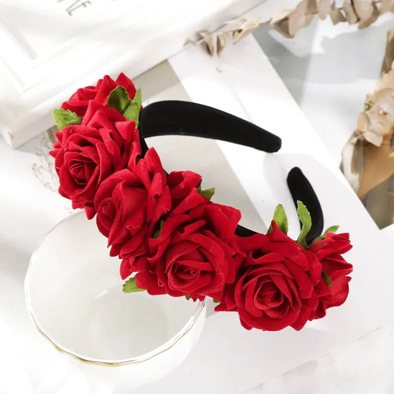 Serre Tete Fleur Rouge