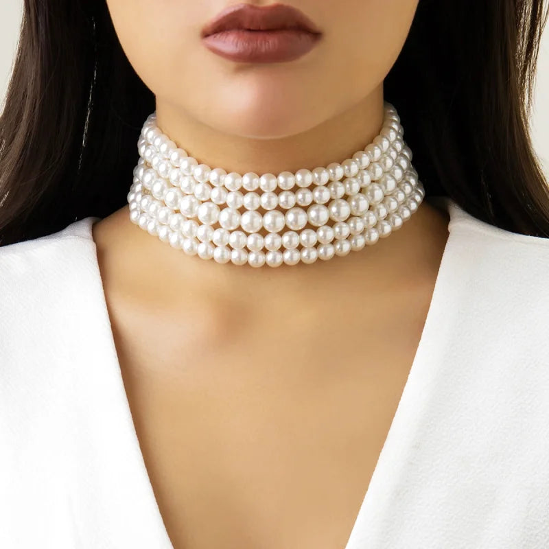 Collier Choker Perles